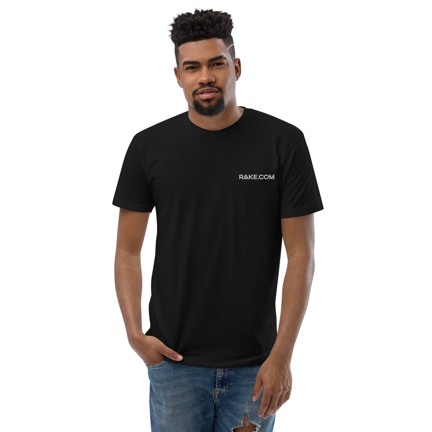 THE BASIC RAKE T-SHIRT - BLACK